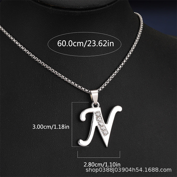 Wholesale  Titanium Steel English letter necklace