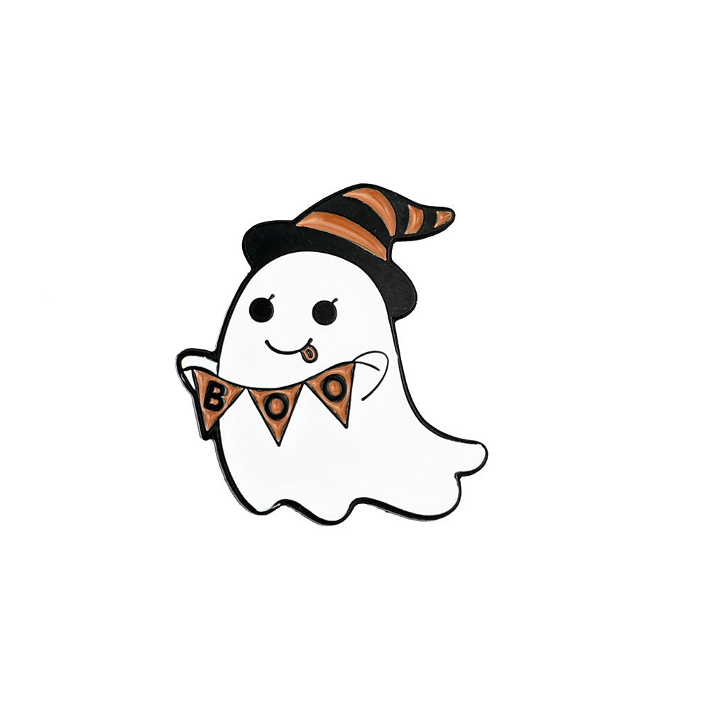 Wholesale  series brooch Ghost skull with hat accessories