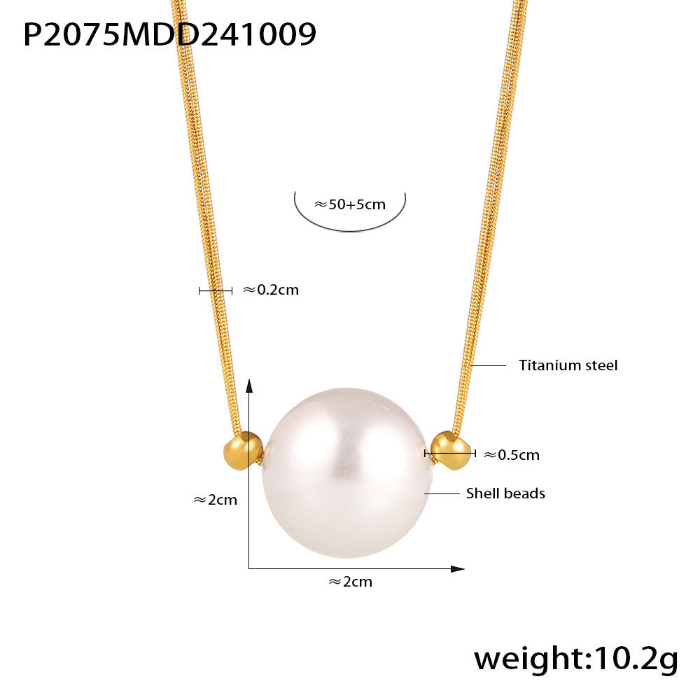 Wholesale 9mm Titanium Steel Round Snake Clavicle Chain  Necklace