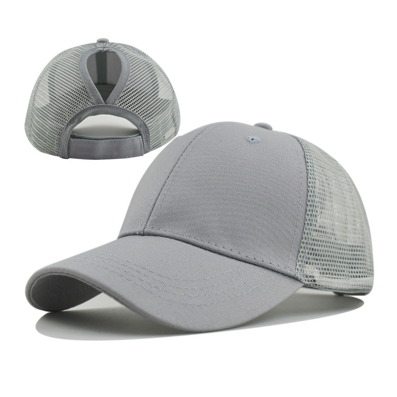 Wholesale Stylish Leopard Print Baseball Cap with Ponytail Hole,  Women' s Mesh Adjustable Hat