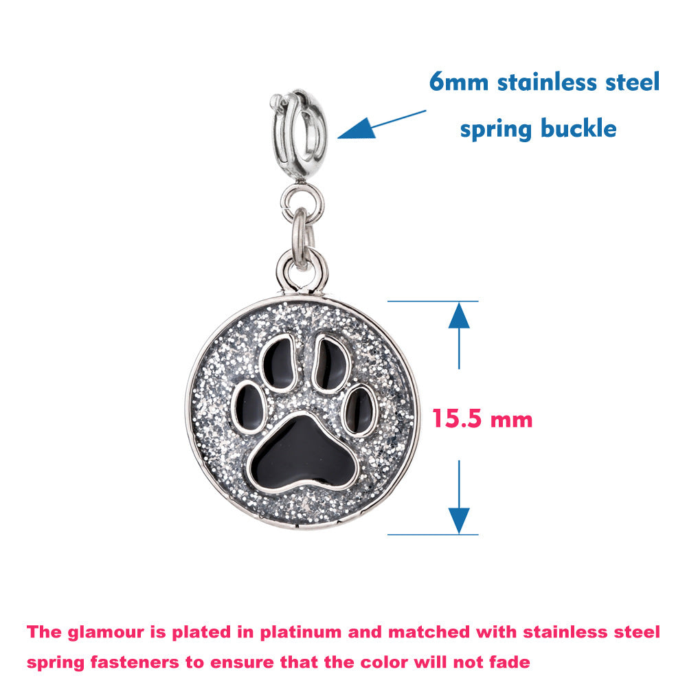 Wholesale Alloy Oil Drop DIY Accessories Paw Bone Cartoon Cute Animal Charms