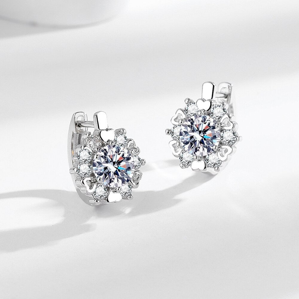 Wholesale  Zircon Earrings Copper Plated Gold  Earrings