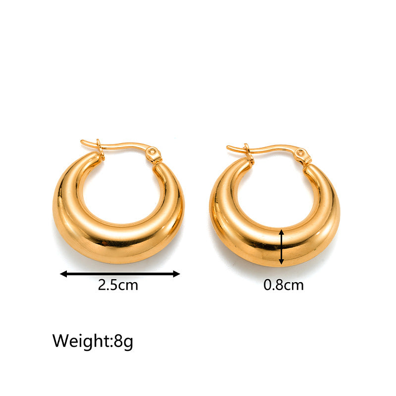 Wholesale Gold Combination Set Stainless Steel 18K Gold Plated Geometric Vintage Earrings ACC-ES-MuShan020
