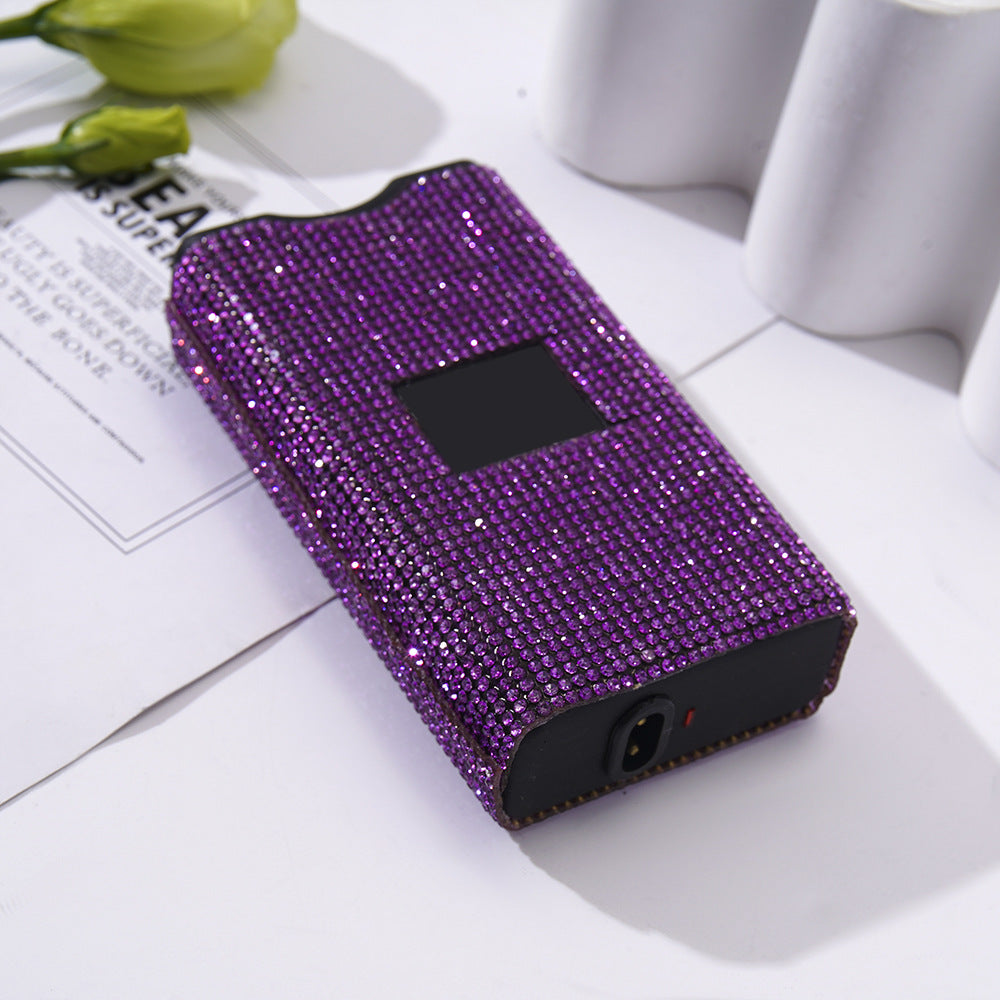 Wholesale colorful rhinestone flashlight plastic keychain ACCVIP-KC-ZhiYa010