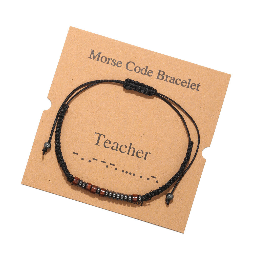 Wholesale Morse Code Letter Number Couple Bracelets