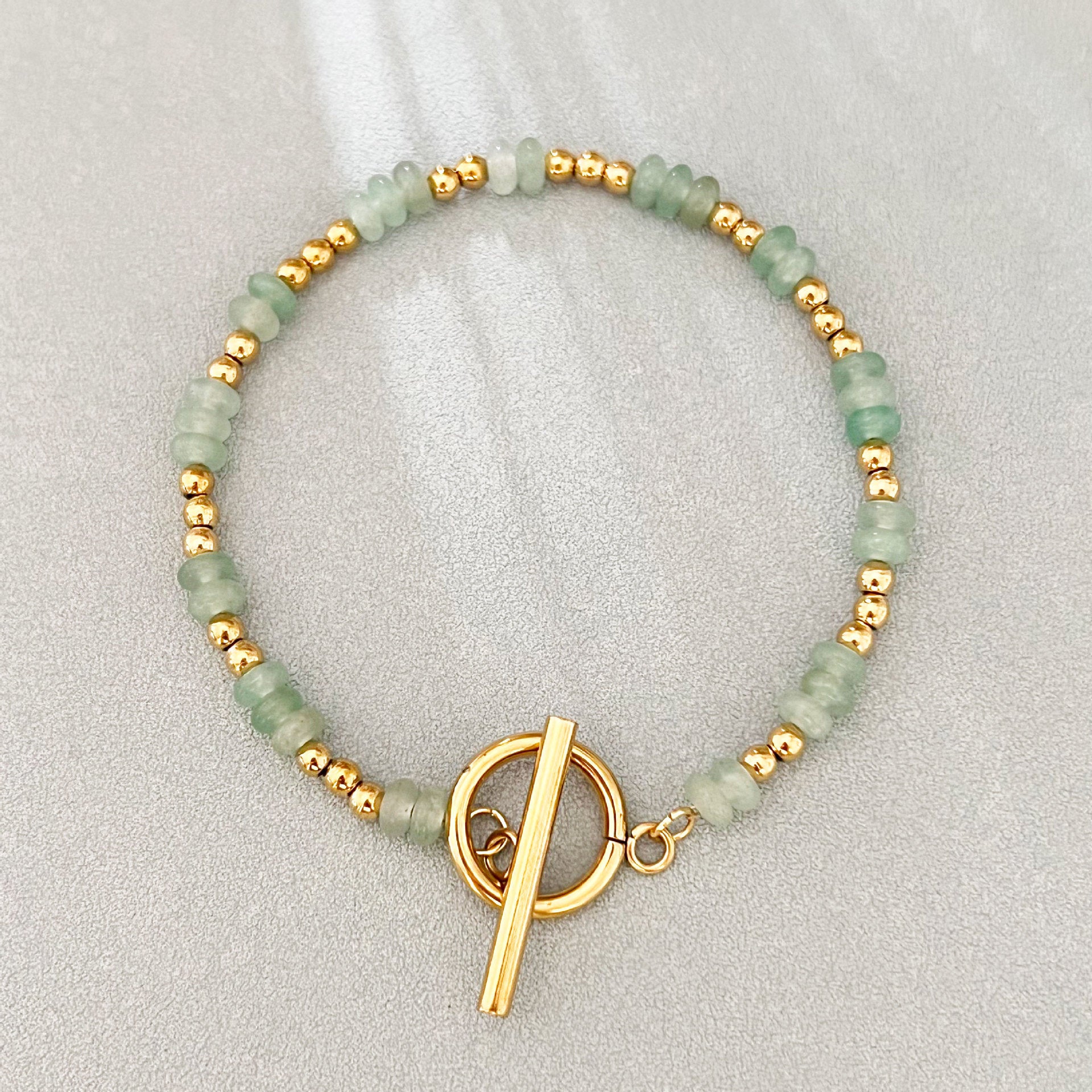 Wholesale Stainless Steel Natural Stone Handmade Beaded Bracelet Bohemian Style Fashion Accessory