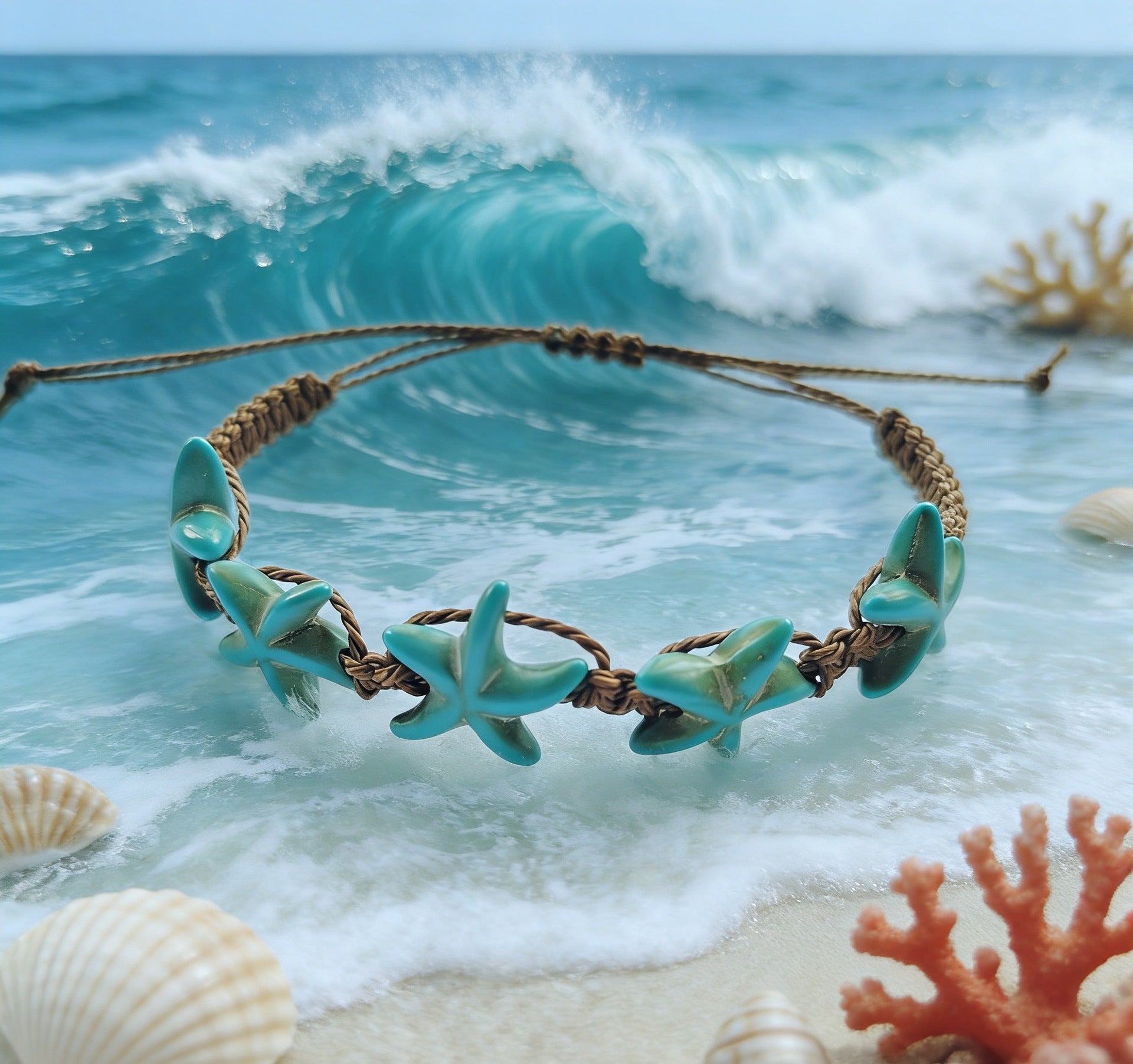 Wholesale Handmade Beach Vacation Style Turtle Cord Bracelet Adjustable Unisex Couple Jewelry Fashion Accessory