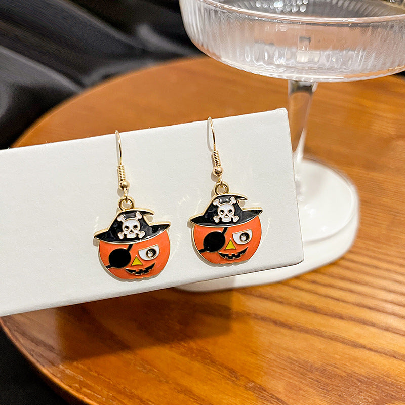 Wholesale Halloween Pumpkin Head Little Devil Earrings ACC-ES-MDD045