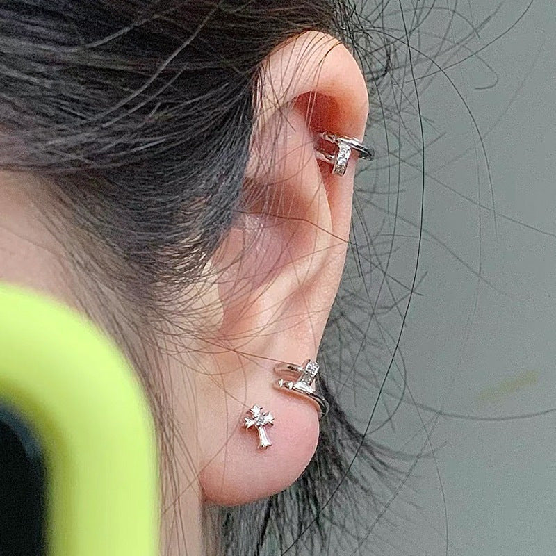 Wholesale S925 Sterling Silver Nail Earrings