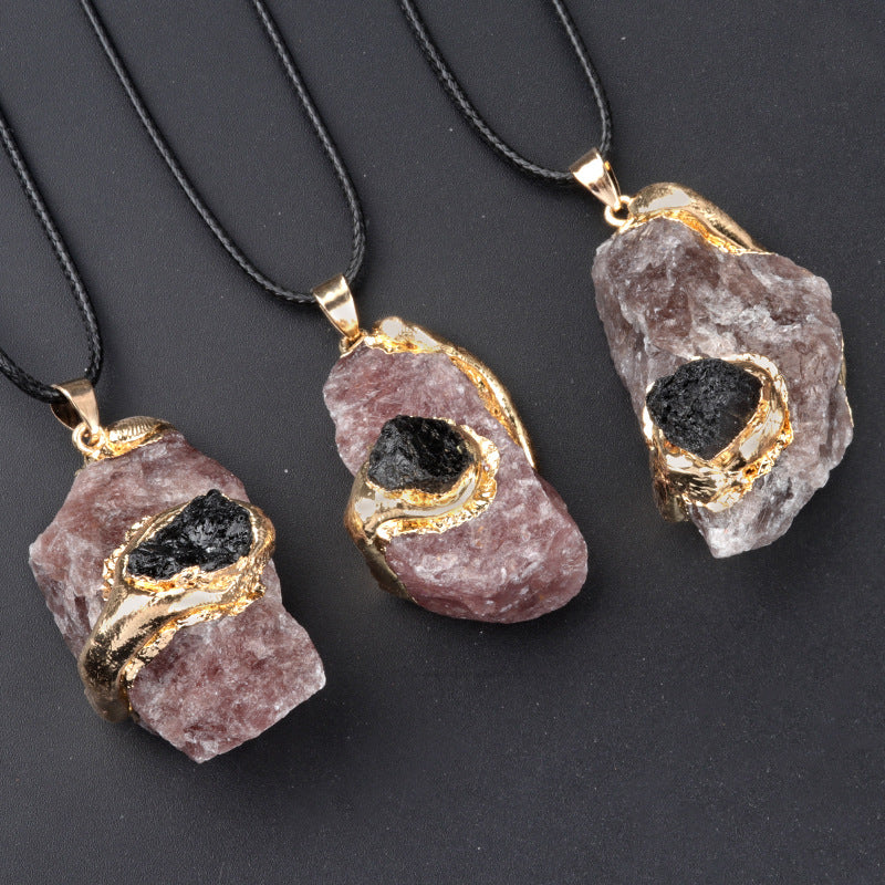 Wholesale 20 ~ 40mm oversized gold crystal stone pendant