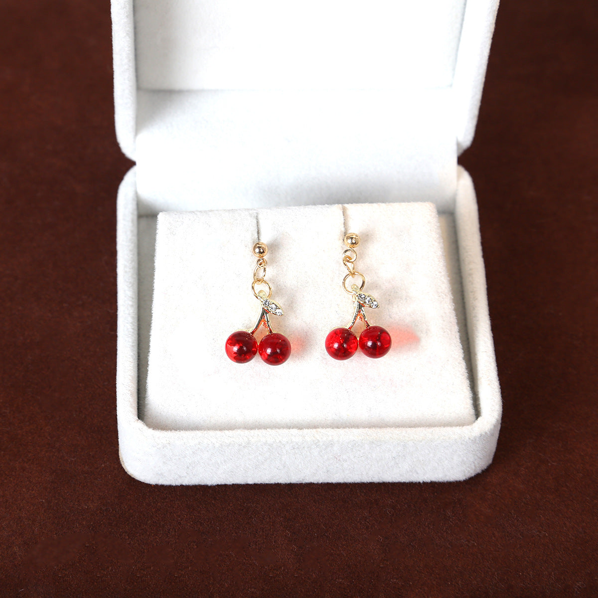 Wholesale Vintage Diamond Pomegranate Cherry Pendant Necklace Earrings Jewelry Set  ACC-NE-MDD003