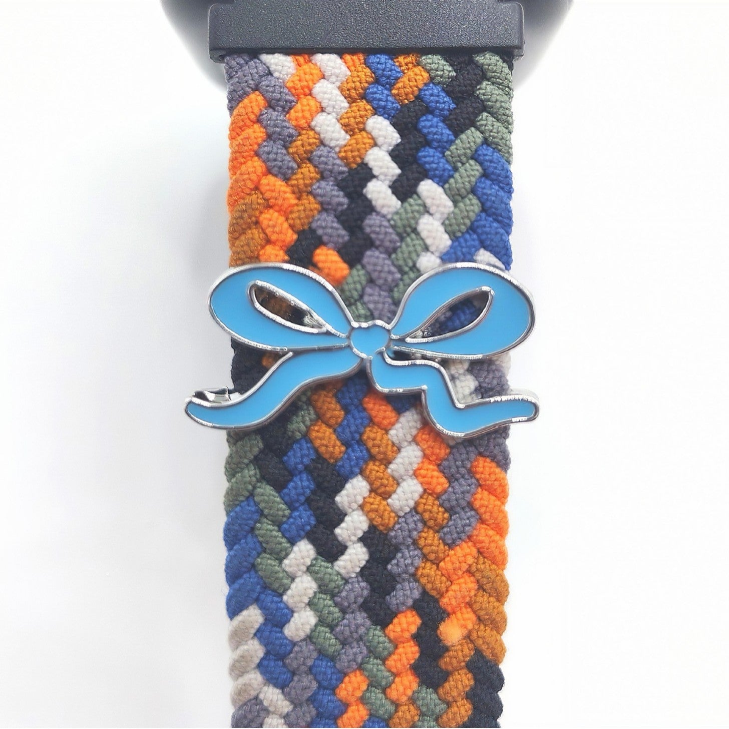 Wholesale Bow Tie Oil-Drip Decorative Ring Suitable for Apple Watch,  Apple Jewelry,  Silicone Watch Band,  Zinc Alloy Accessories,  Fashionable Ol