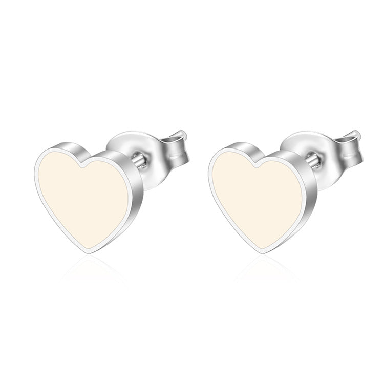 Wholesale Colorful Candy Series Stainless Steel Heart Earrings ACC-ES-MuShan060