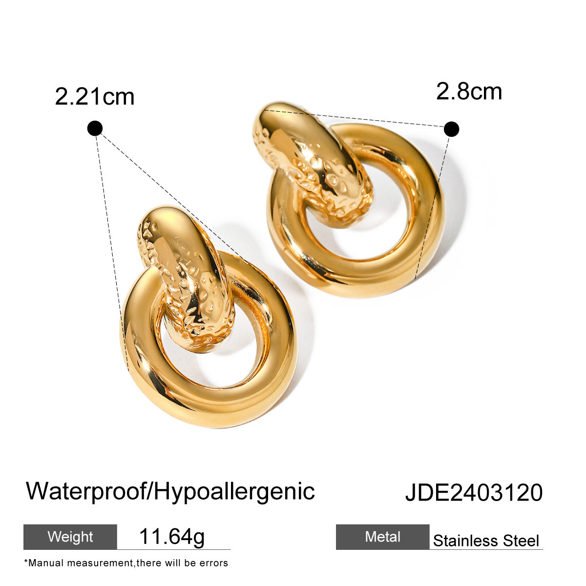 Wholesale  stainless steel circle earrings