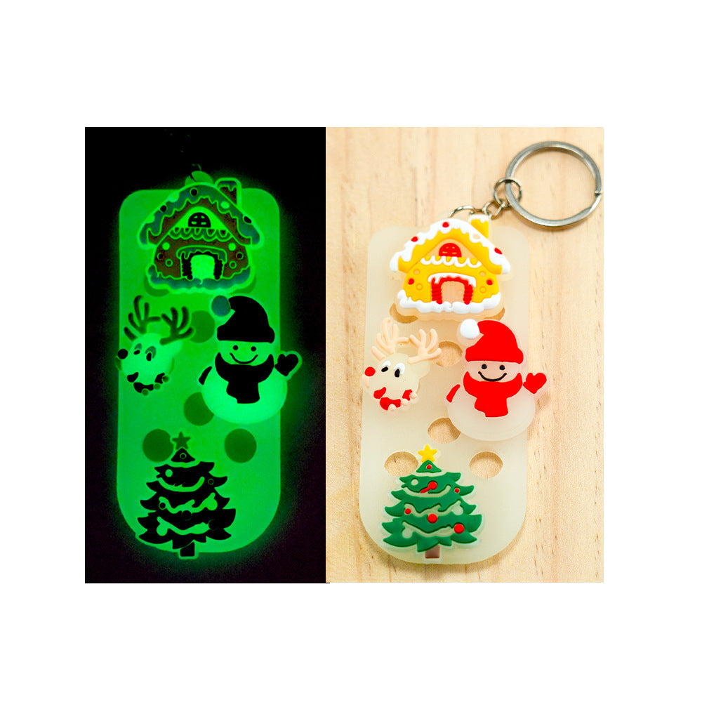 Wholesale  cartoon keychain pendant PVC key board fluorescent hole board accessories