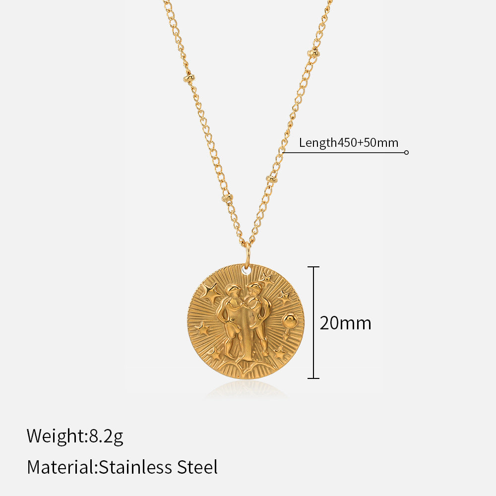 Wholesale Twelve Constellations Stainless Steel Necklace