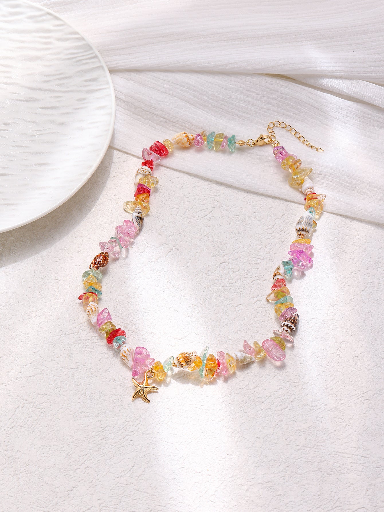 Wholesale Beach Theme Crystal Bracelet with Starfish Pendant Fashion Accessory Gift