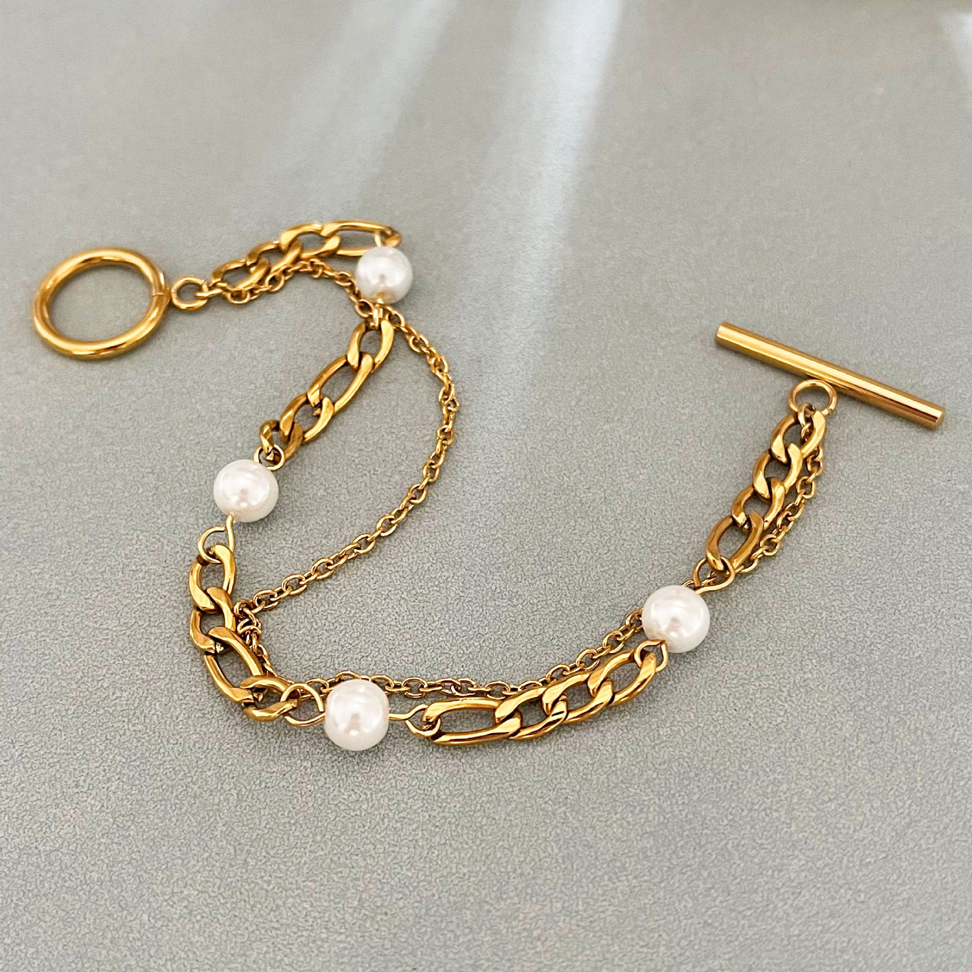 Wholesale  OT Double-layer Pearl Bracelet