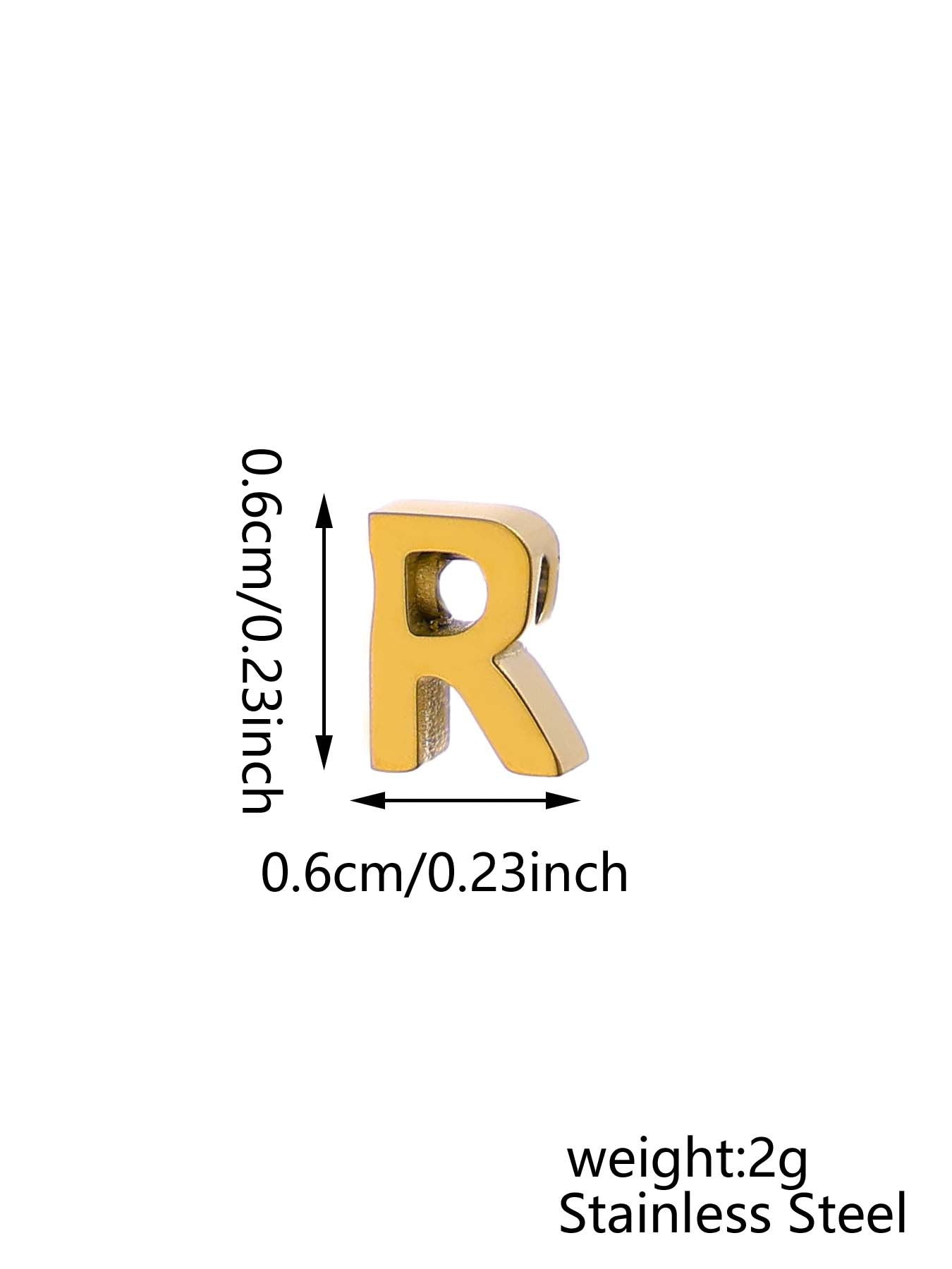 Wholesale 26 English letters stainless steel mirror polished pendant