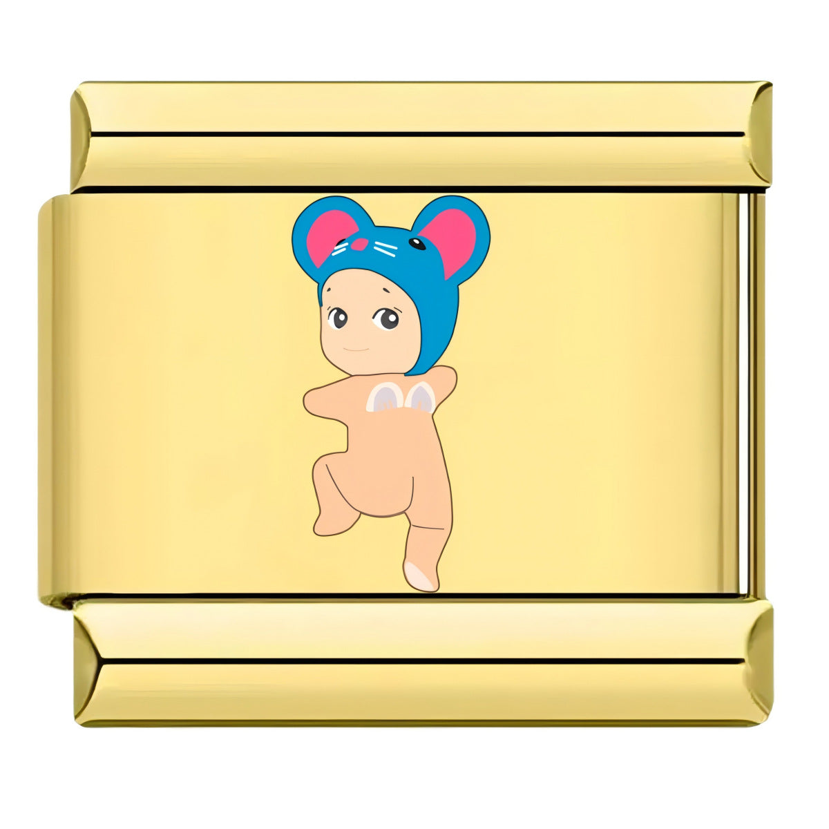 Wholesale 10pcs Italian Charm Bracelet 9mm DIY Splicing Cartoon Cute Stainless Steel Composable Bracelet