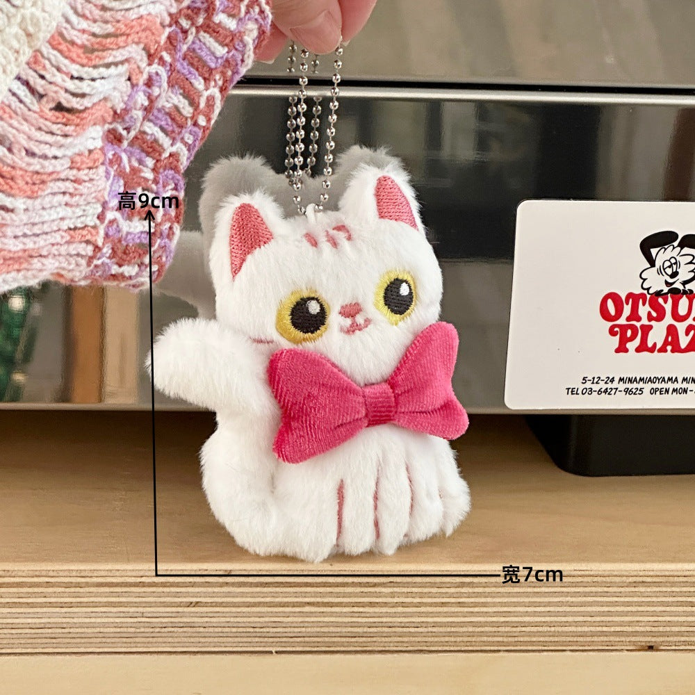 Wholesale  Cute Big-Eyed Cat Plush Doll Pendant Keychains