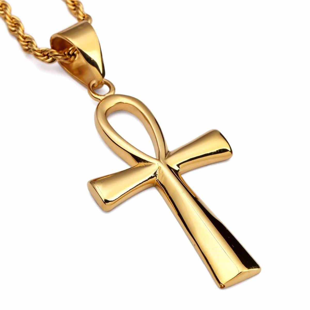 Wholesale waterproof   colorfast retro stainless steel cross pendant necklace