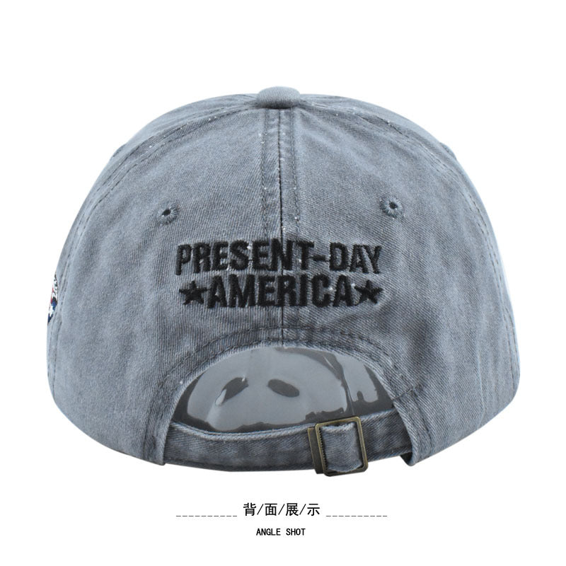 Wholesale washed baseball cap three-dimensional embroidery baseball cap