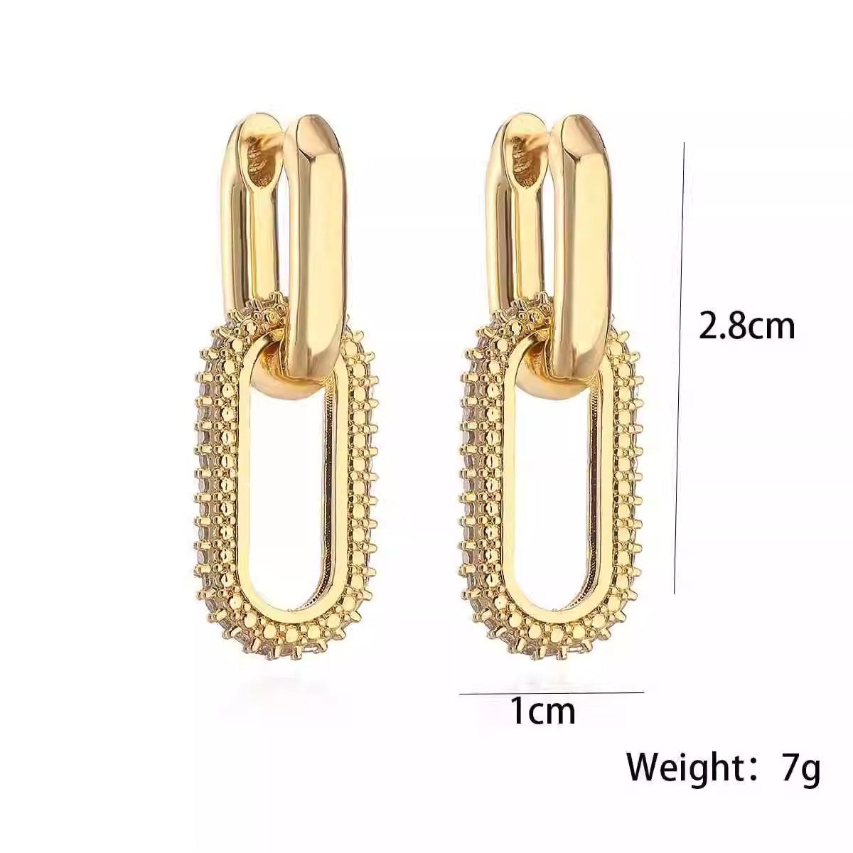 Wholesale Diamond ring retro style earrings