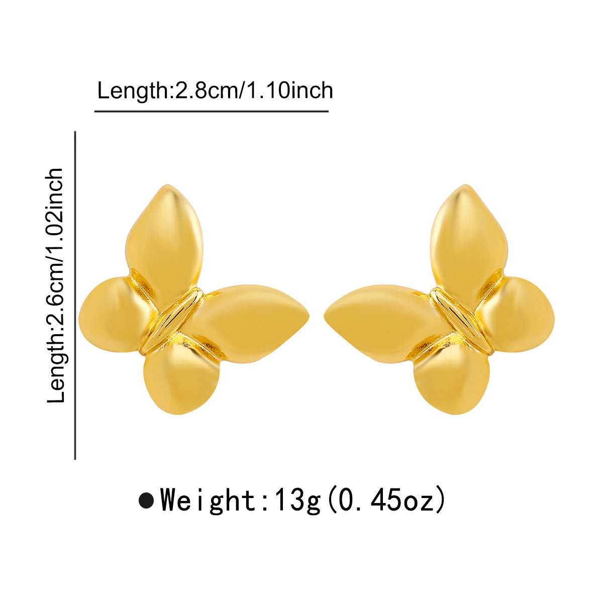 Orecchini a farfalla all'ingrosso Stessa collana di cera Anello in lega tutto-fiammifero