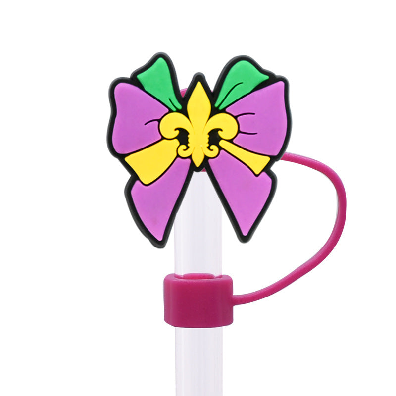 Wholesale Random 100pcs Carnival Series Straw Cover 10MM Straw Tube Cap