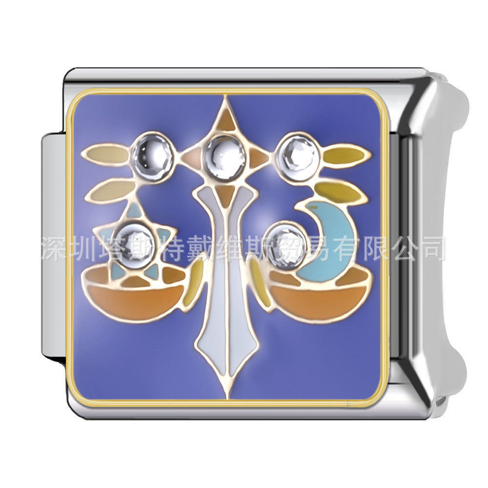 Wholesale Retro Tarot-Style Italian Charm Bracelet Stainless Steel Fashion Accessory Gift
