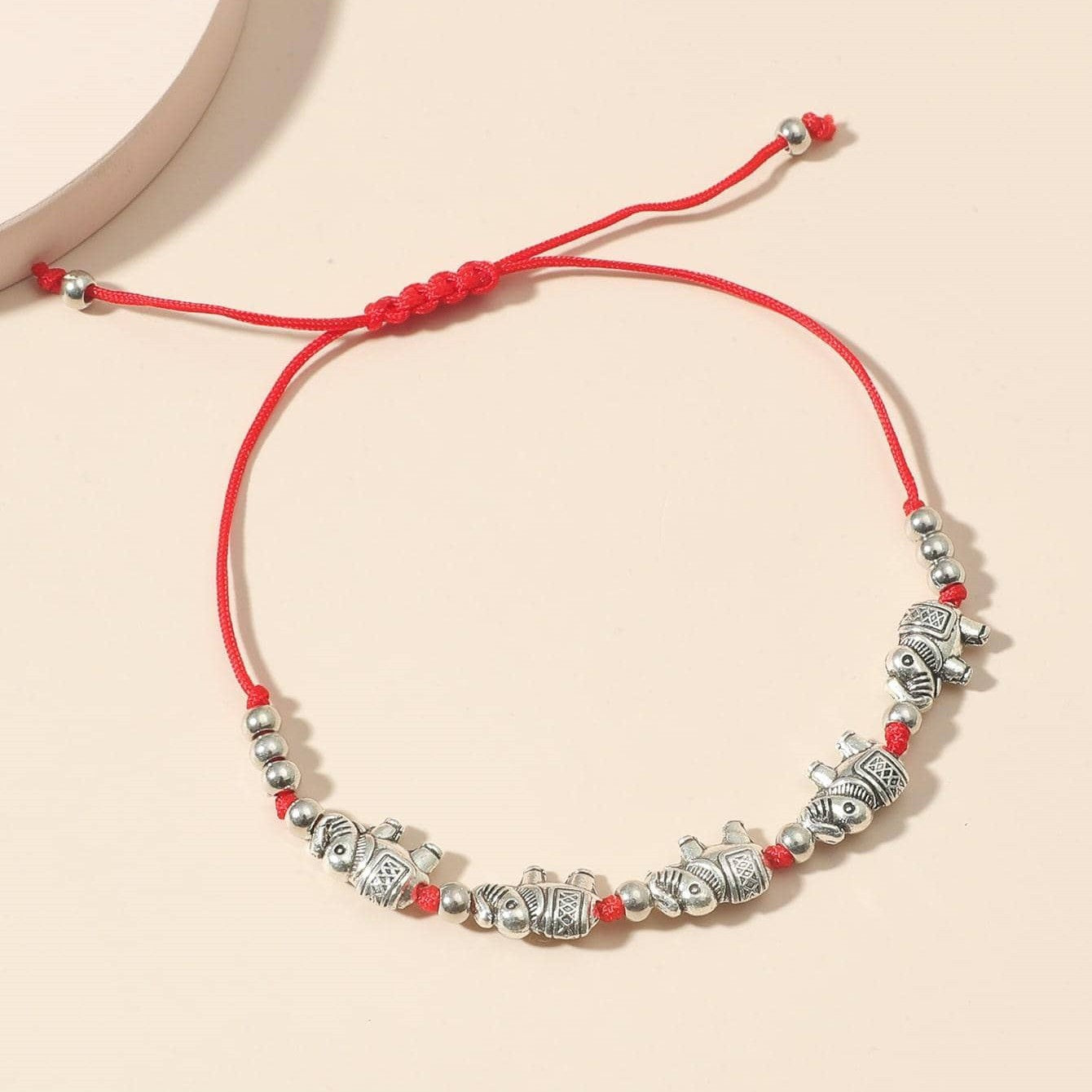 Wholesale  Retro Simple Fashion Beach Hand-woven Turtle Elephant Cute Anklets