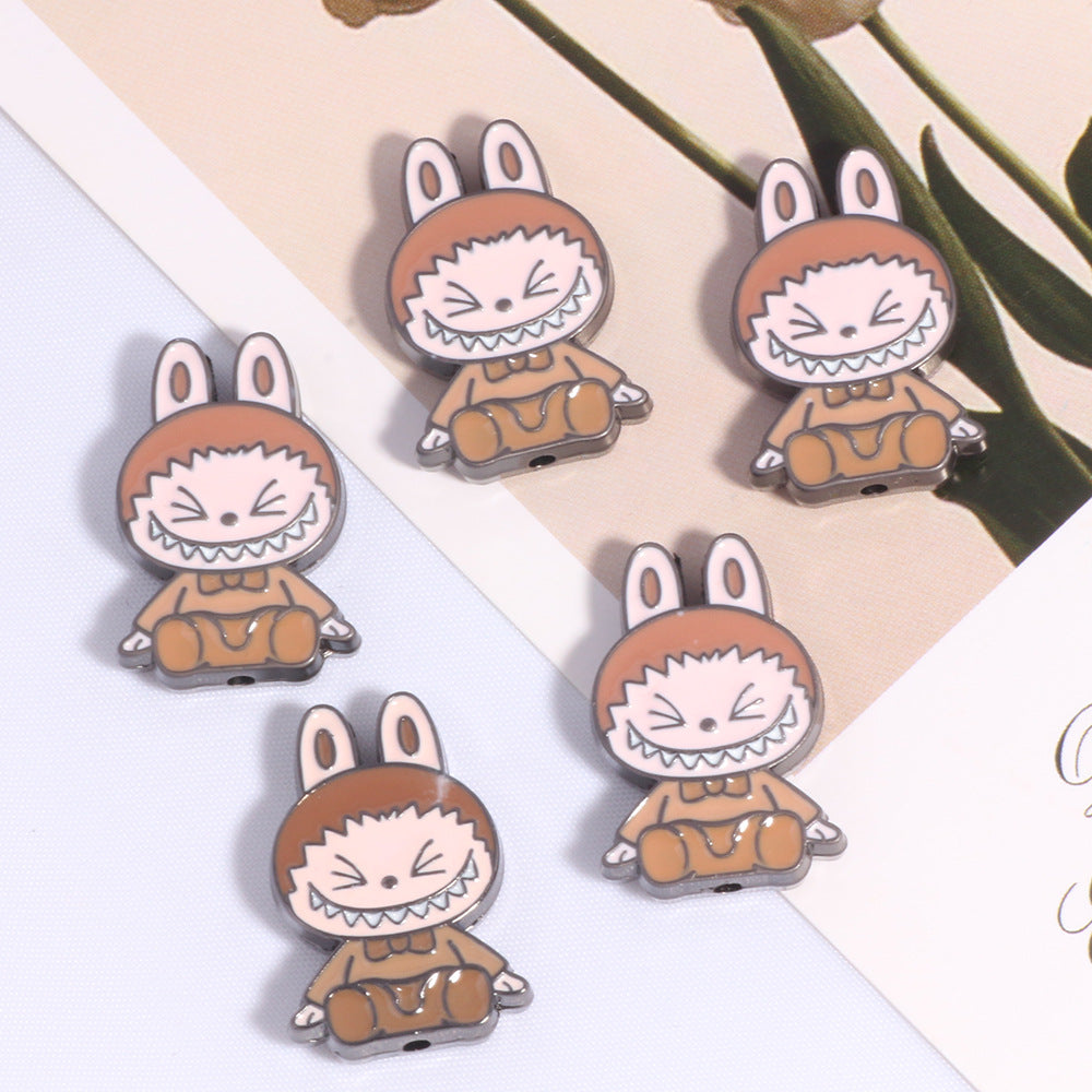 Wholesale 10pcs Alloy Cute Cartoon Beads DIY Bead Accessories