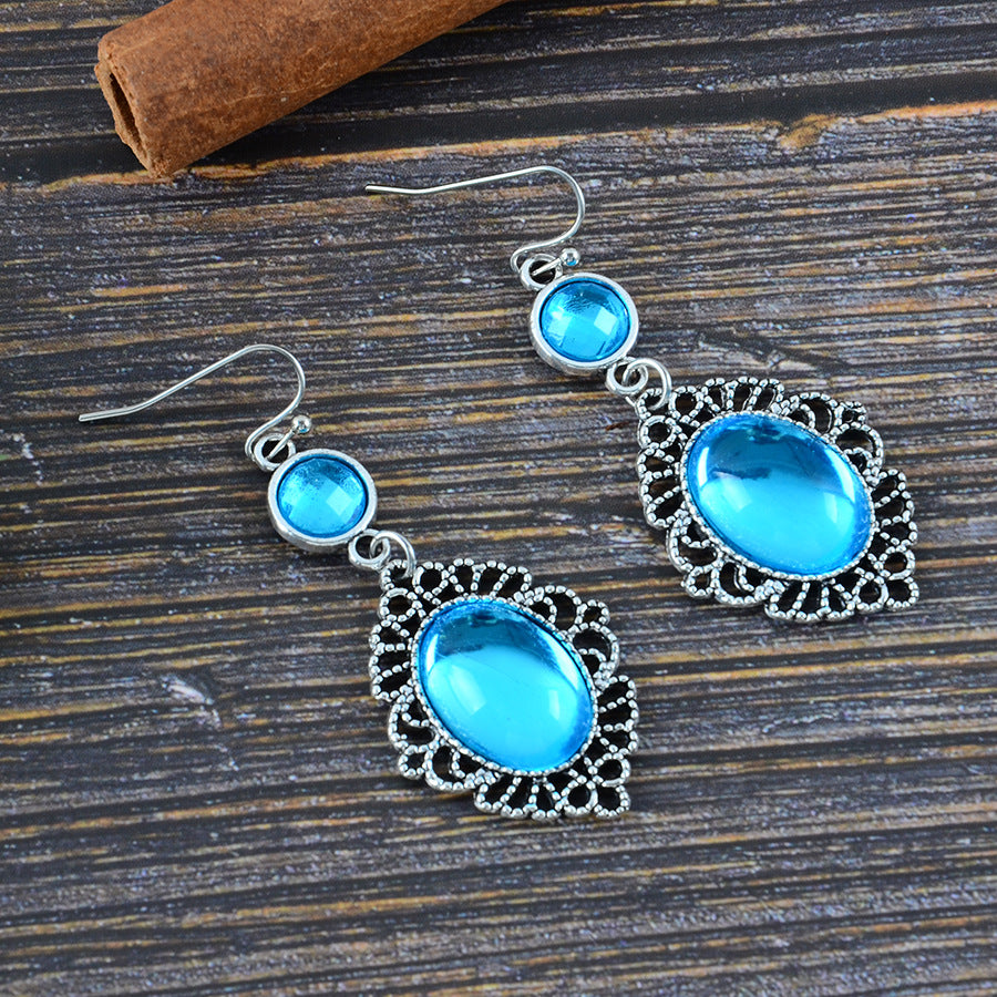 Wholesale  Bohemian Style Blue Pendant Earrings