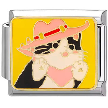 Wholesale Italian Charm Bracelet 9mm DIY Splicing Removable Color Cat Stainless Steel Composable Bracelet