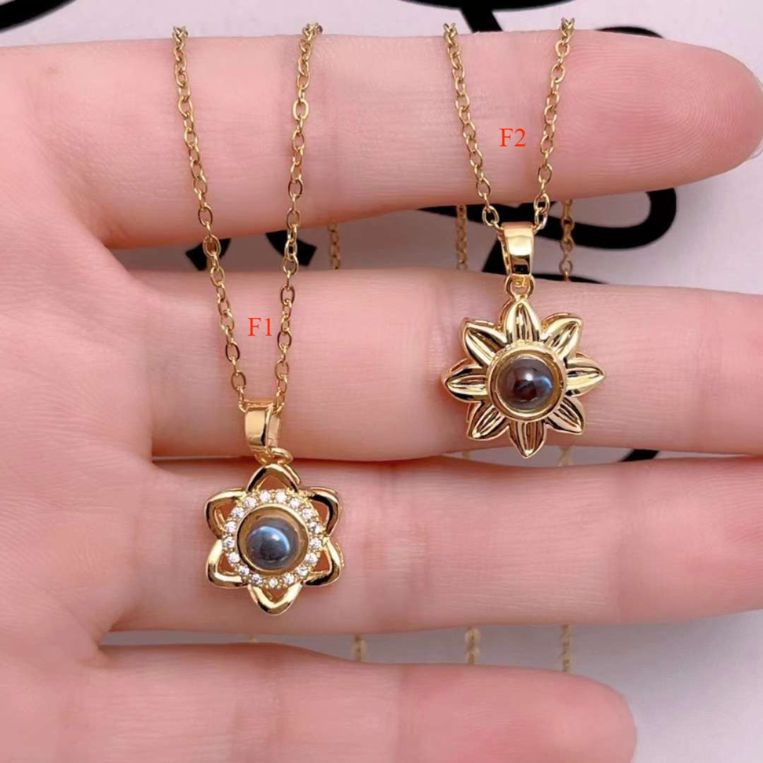 Wholesale 100 languages I love you projection temperature necklace