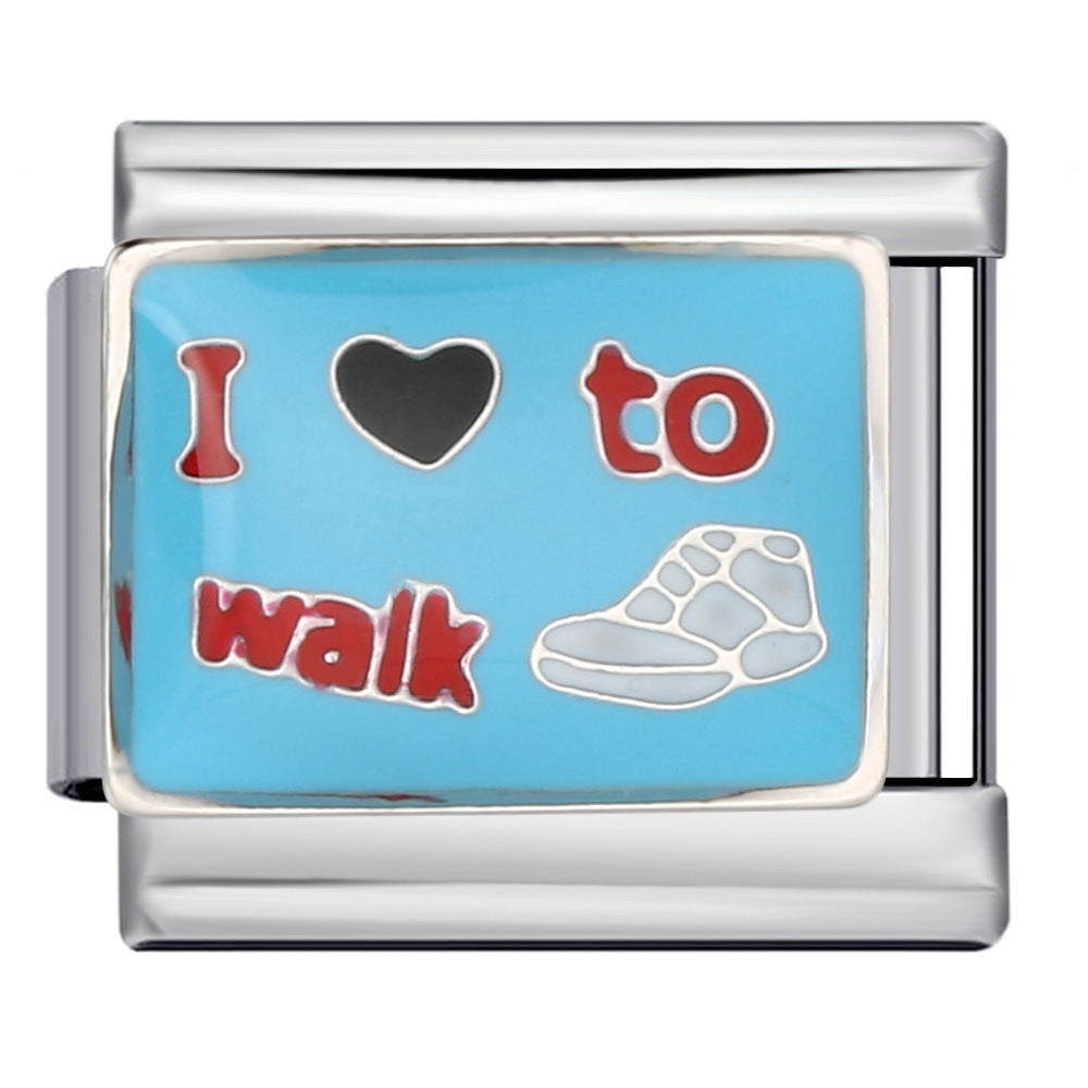 Wholesale Italian modularMusic Lover Series Stainless Steel Bracelet