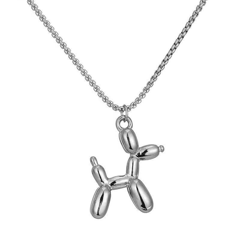 Wholesale balloon three-dimensional dog animal pendant necklace
