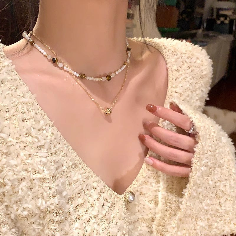 Wholesale  Titanium Steel Retro Necklace  Light Luxury Collarbone Chain Accessories