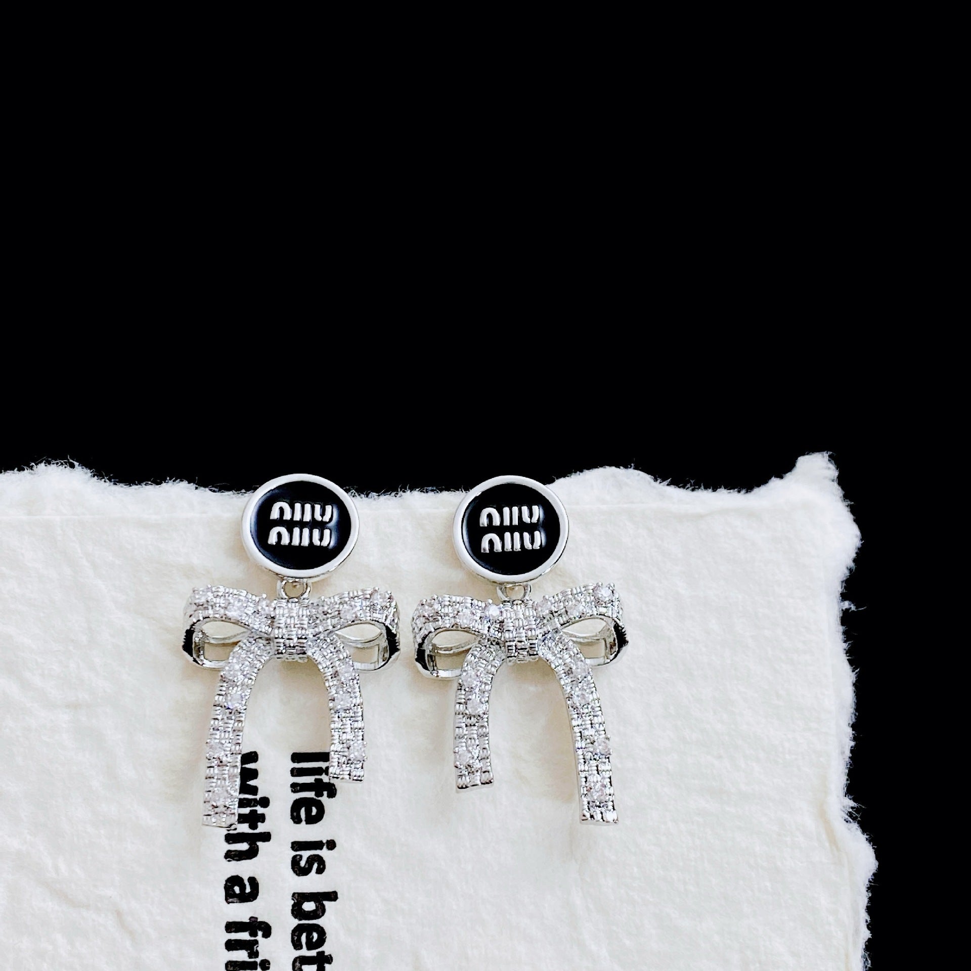 Wholesale Bow Letter Earrings