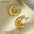 Wholesale  stainless steel retro  hollow 18K gold earrings jewelry