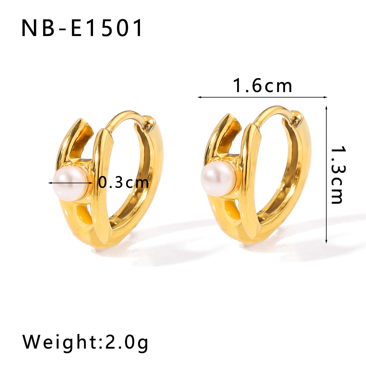 Wholesale  Stainless Steel Earrings 18K Gold Earrings Set