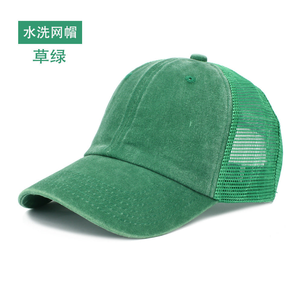 Wholesale Vintage Washed Cotton Breathable Mesh Sun Protection Baseball Cap Fashion Accessory Gift