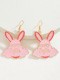Wholesale Easter dripping bunny carrot letter egg tassel earrings