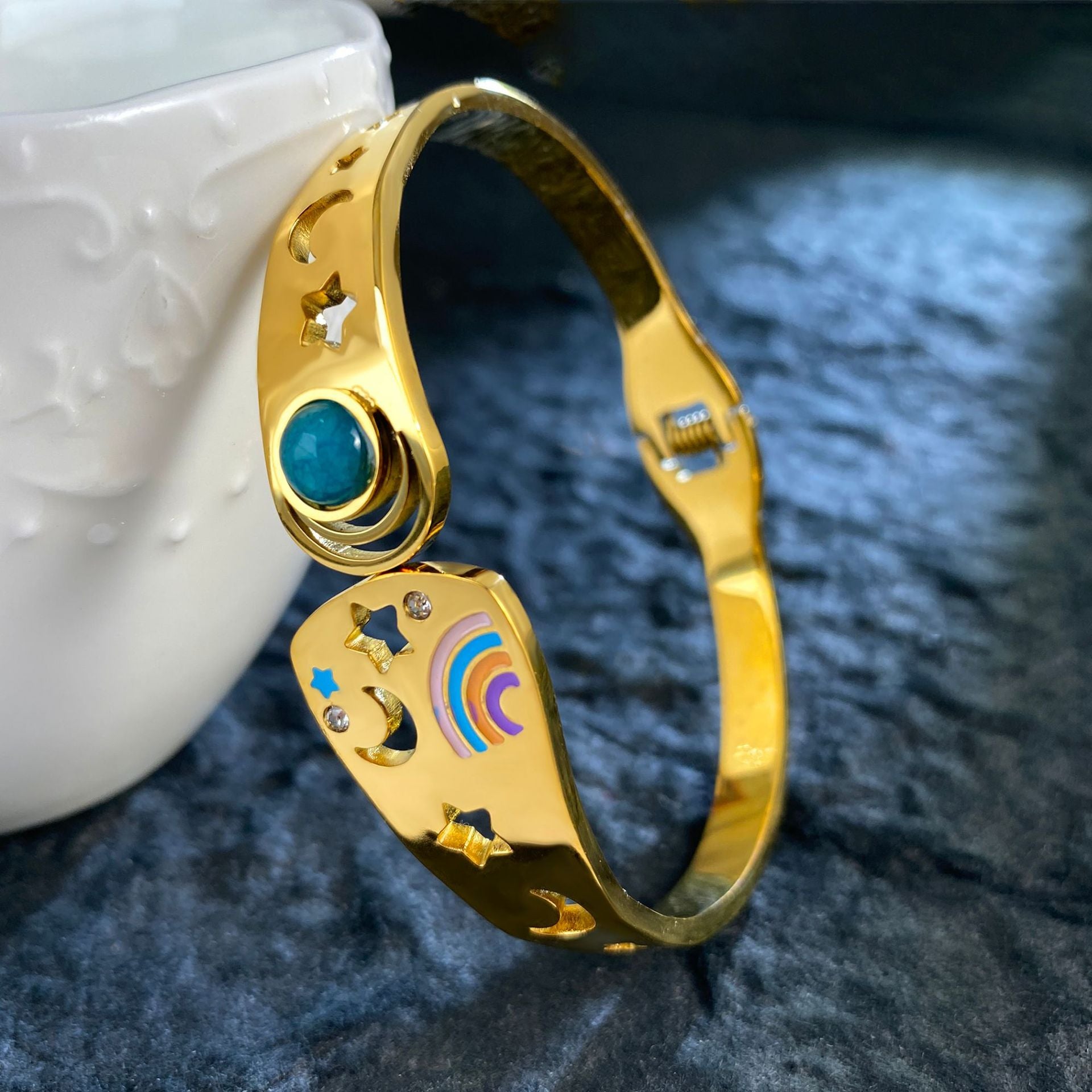 Wholesale Titanium Steel Plated 18K Gold High-end Luxury Bracelet ACC-BT-YuXun008