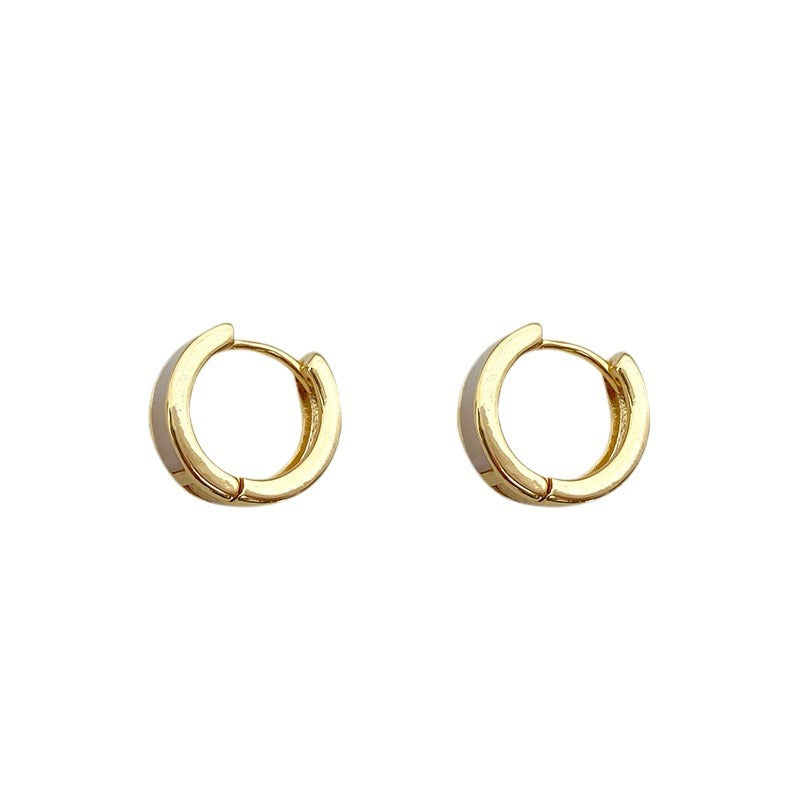 Wholesale Minimalist Circle Shell Earrings Silver Plated Boutique Resale