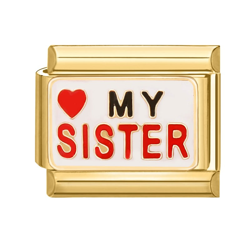 Wholesale Italian charm bracelet 9 facial mask DIY splicing removable stainless steel com posable bracelet