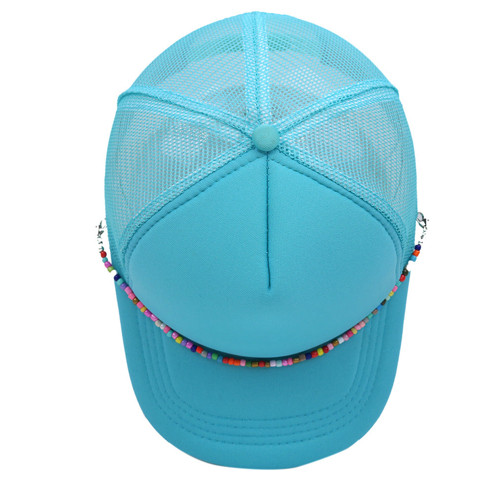Wholesale Colorful Chain Trucker Cap Mesh Cap Baseball Cap ACC-HT-HaiPu019