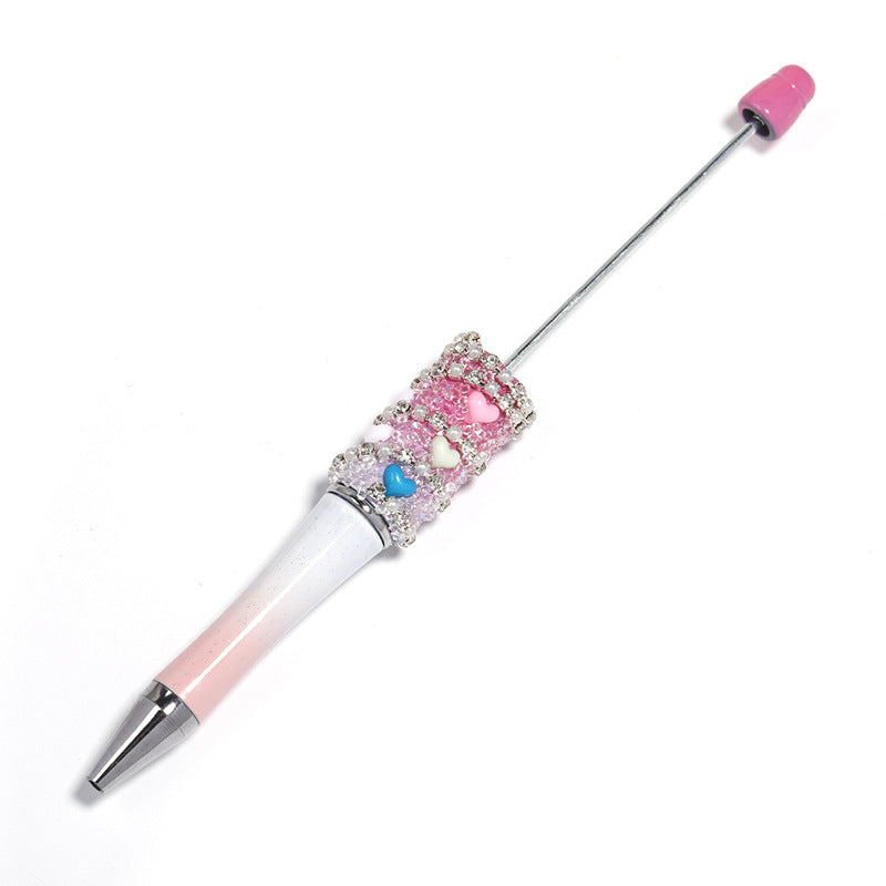 Wholesale 5pcs Beadable Pens Rhinestone DIY Love Chain Starry Sugar Pen ACC-PN-BLG007