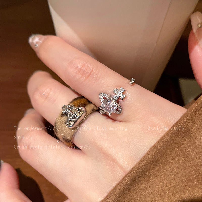 Wholesale Leopard Planet Zircon Adjustable Ring